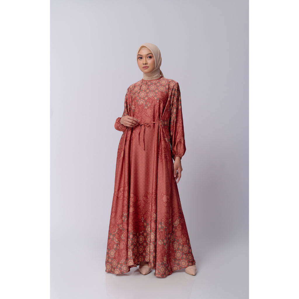 Aries Dress - Brick Red