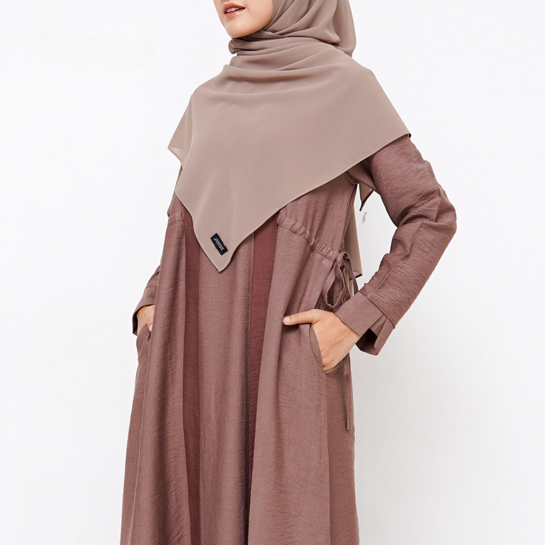 Gema Abaya Dress - Macaroon