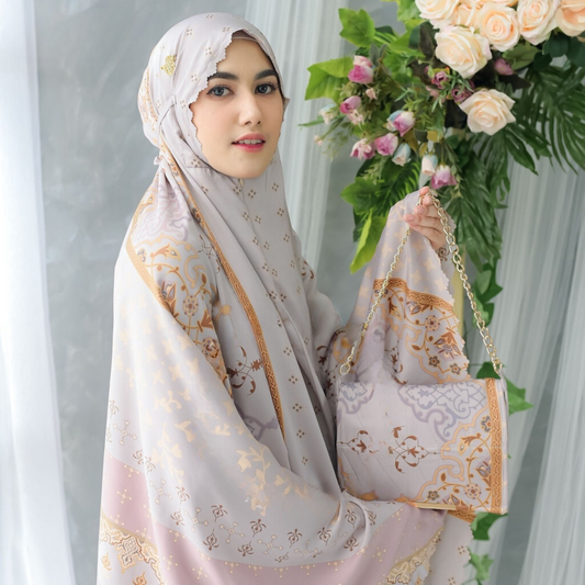 Prayer Set - Hawa - Peach/Dark Grey