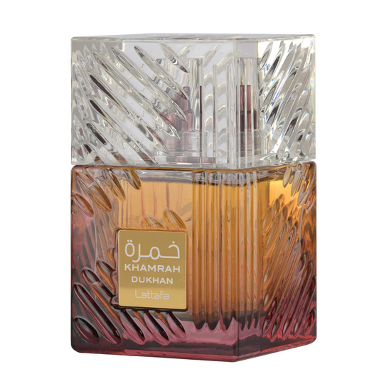 Khamrah Dukhan Eau de Parfum by Lattafa – Oriental Spicy Fragrance – 100ml (3.4oz) – Unisex