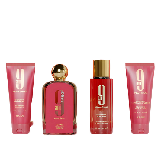 9 AM Pour Femme by Afnan – Eau de Parfum Gift Set, 100ml (3.4 oz), Women