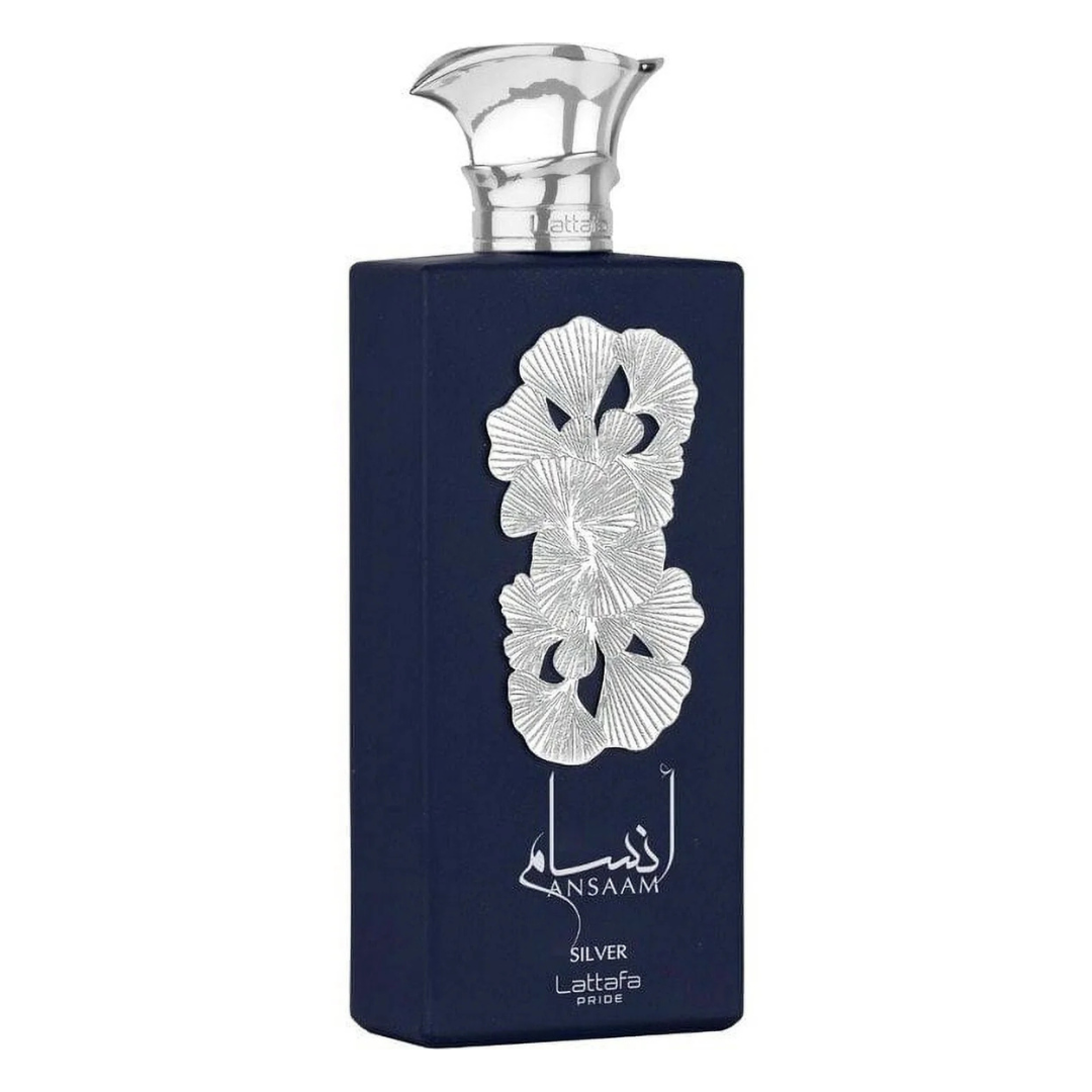 Lattafa Ansaam Silver – Eau de Parfum, 100ml (3.4oz), Men’s Fragrance