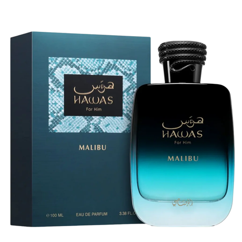 Hawas Malibu by Rasasi, (EDP), 100ml (3.4oz), Men’s Fragrance
