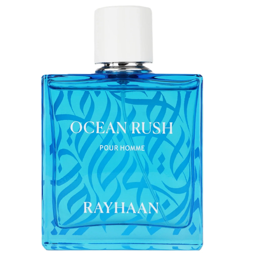 Ocean Rush Aqua Collection by Rayhaan, Eau de Parfum, 100ml (3.4 oz), Men's Fragrance