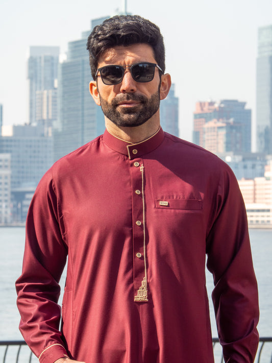 Burda - Premium Thobe - Maroon