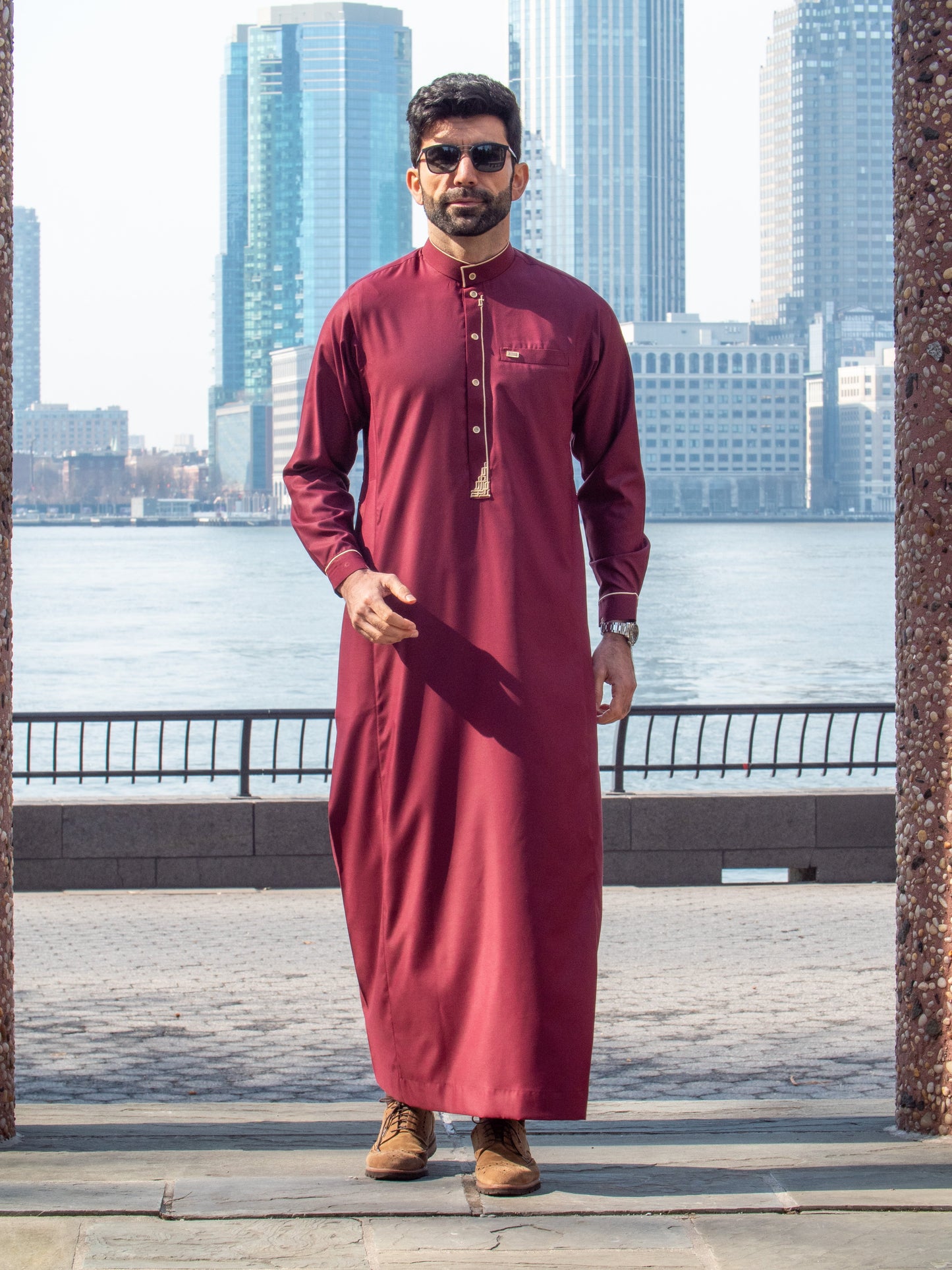 Burda - Premium Thobe - Maroon