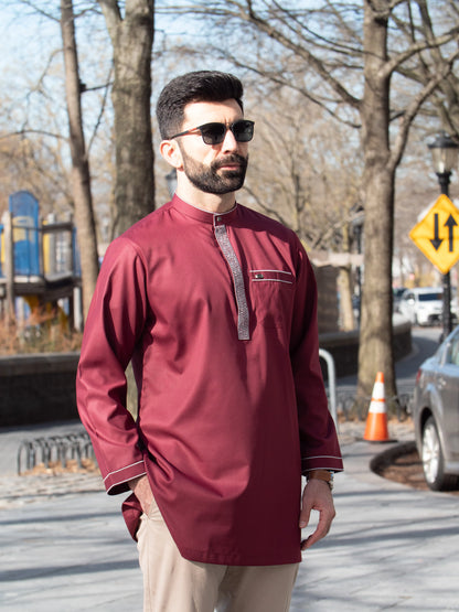 Burda - Premium Short Kurta - Maroon