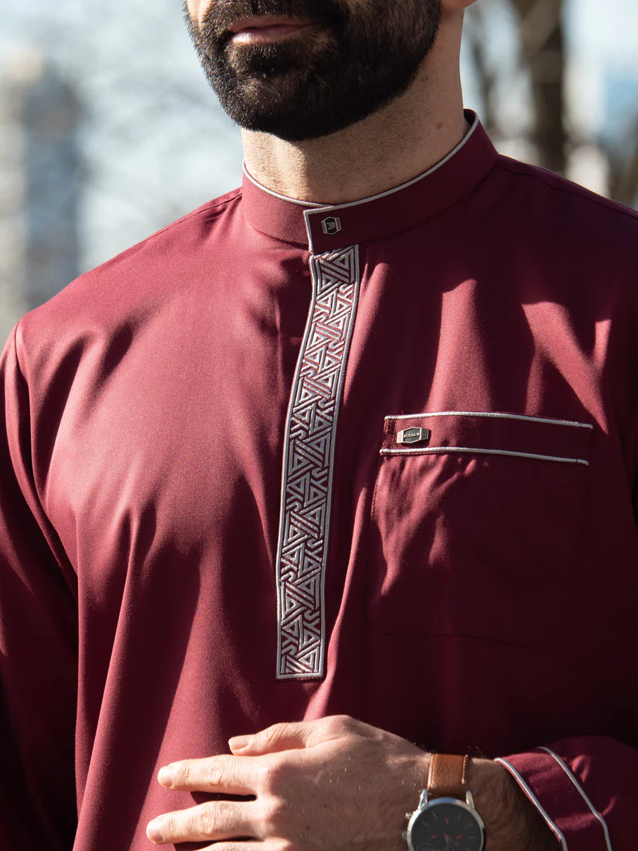 Burda - Premium Short Kurta - Maroon